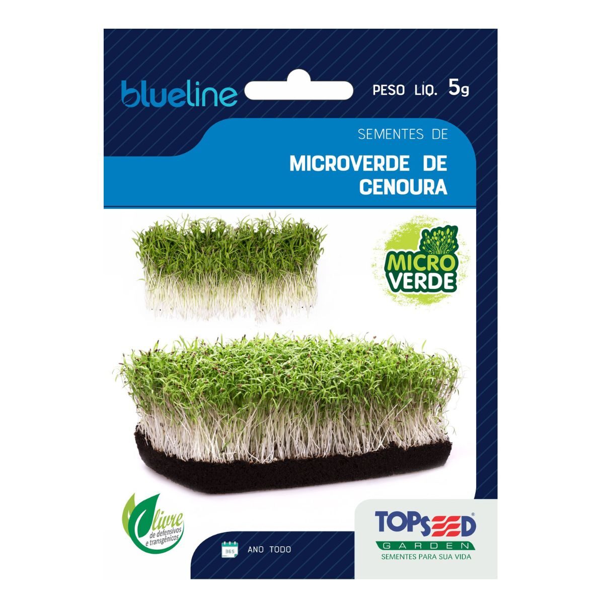 Sementes de Microverdes Cenoura 5g
